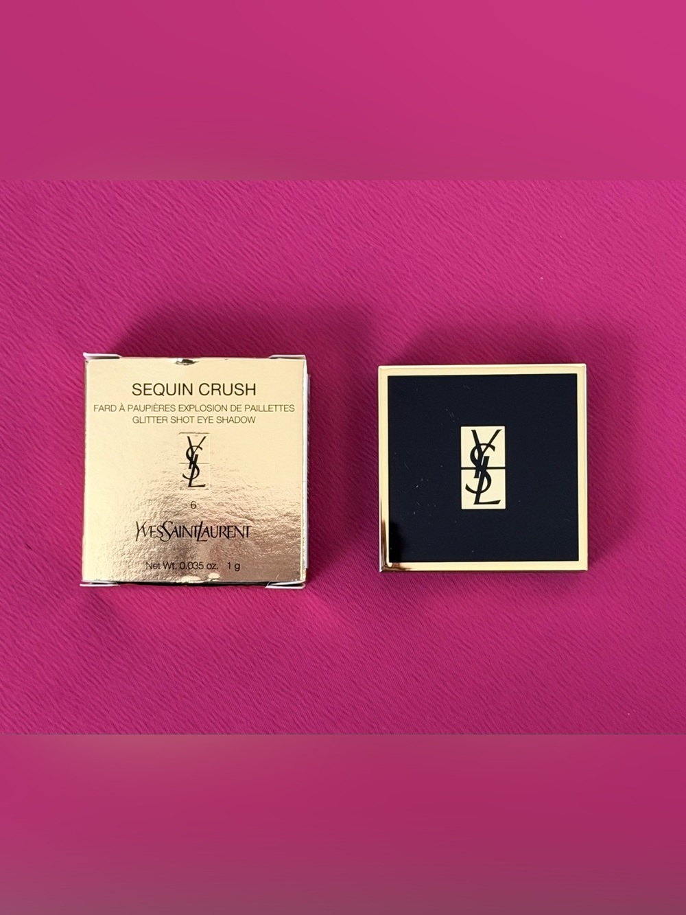 Yves Saint Laurent Sequin Crush Glitter Shot Eyeshadow #6 Confodent Nude Compact